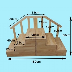 兒童發(fā)育篩查智測評估DST兒心Gesell量表專用實木扶梯木樓梯步梯